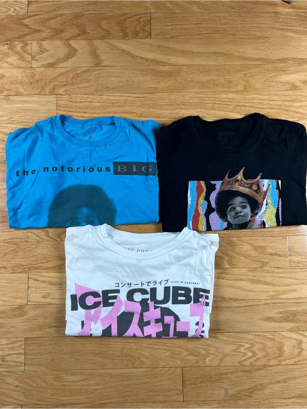 VTG 90s Rapper Tees 3-Pack: Notorious B.I.G and Ice Cube